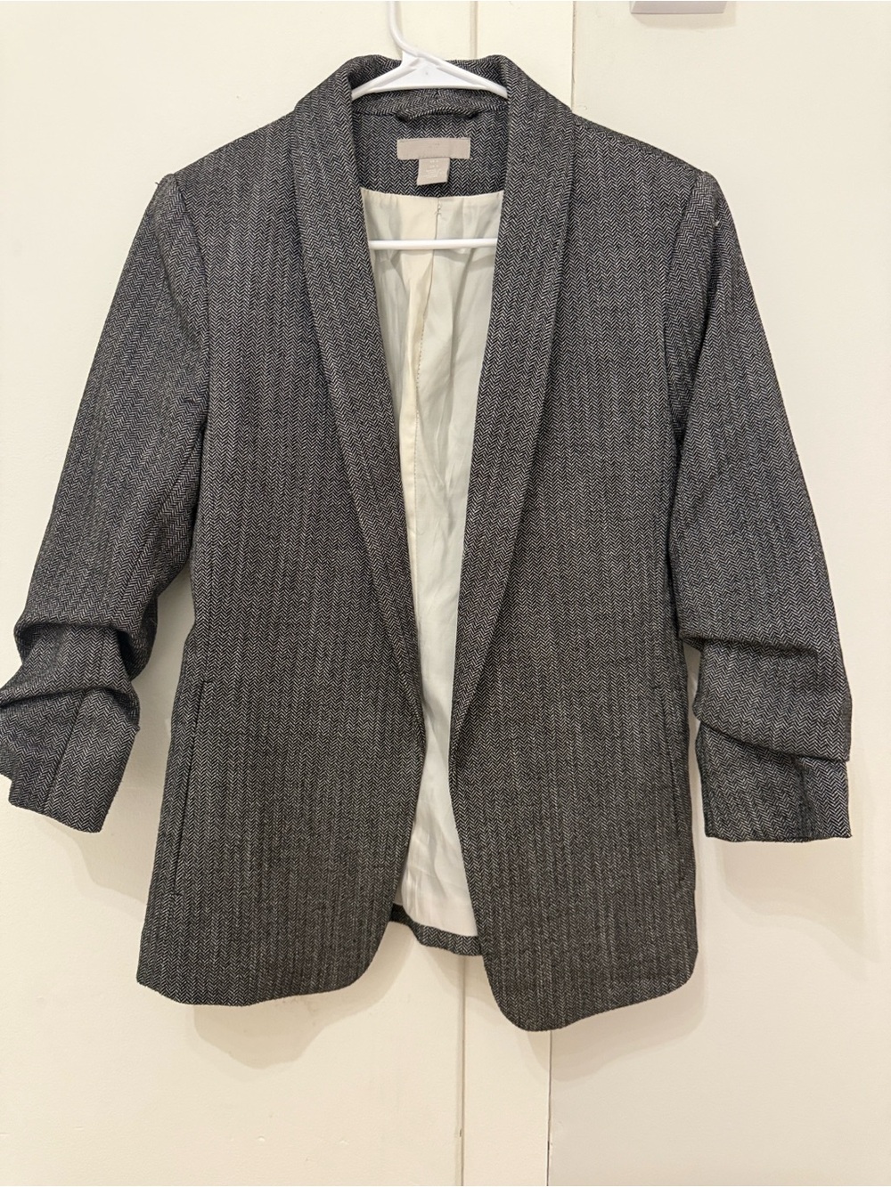 H&M Women’s Grey Open-Front Blazer Jacket